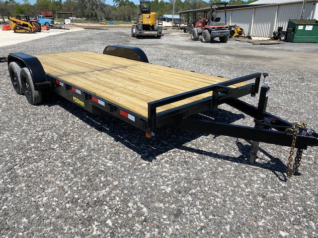 7K Car Hauler Wood Deck 7x16-20' HD FRAME – PDQ Equipment