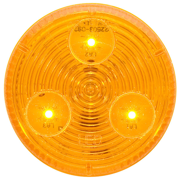 Optronics LED Trailer Clearance or Side Marker Light - Submersible - 3 Diodes - Round - Amber Lens