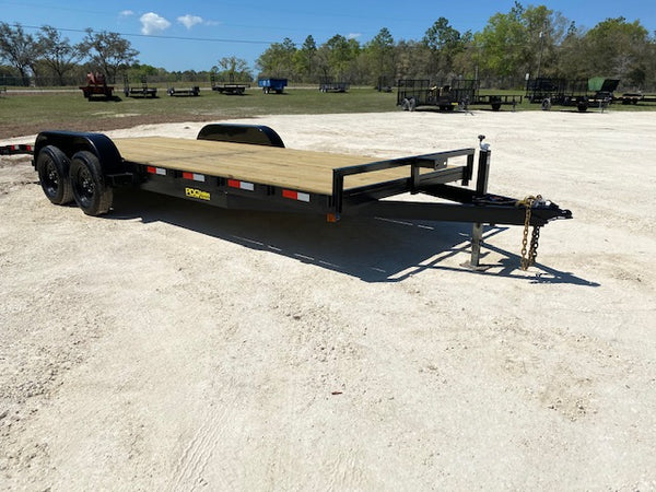 7K Car Hauler Wood Deck 7x16-20' Angle Frame