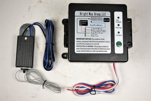 Breakaway Kit w/ 12V, 5-Amp - Hr Battery and 1-Amp Charger - Side Load