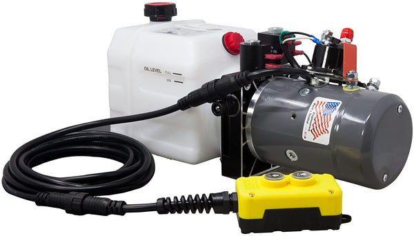 Single Action Hydraulic Pump with Remote - 3 Qt